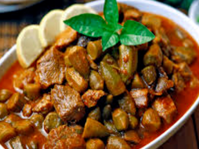 Okra With Kandouz Meat Platter