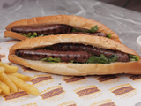 Grilled Oriental Sausage Sandwich