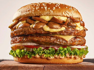 Mega Mushroom Burger Sandwich