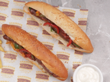 Minced Oriental Sausage Sandwich