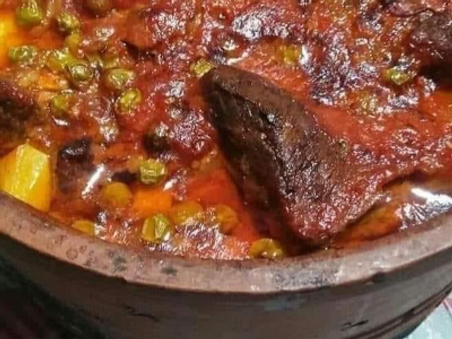 Peas With Meat Casserole