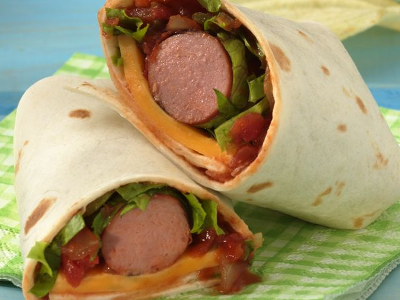 Hot Dog Wrap Sandwich