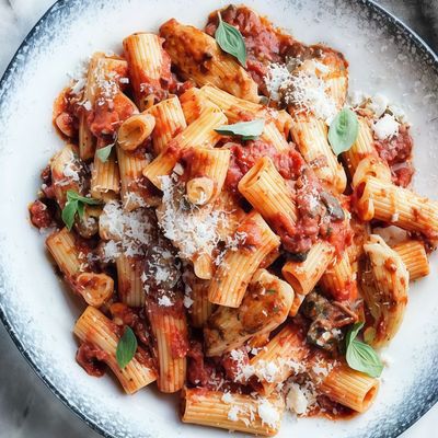 Rigatoni Tuscan With Chicken Pasta