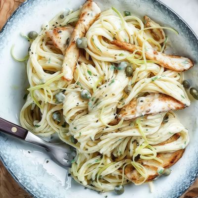 Chicken Spaghetti With Lemon Sauce