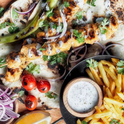 Chicken Souvlaki Platter