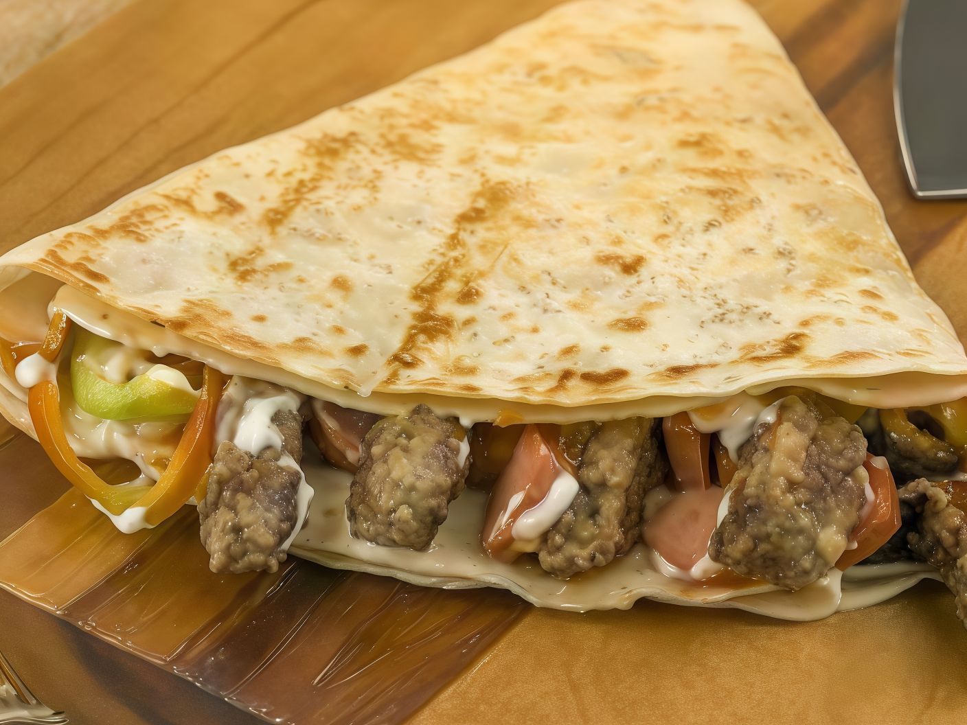 Cheese Burger Crepe