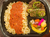 Liver Pane With Red Sauce Pasta Meal