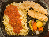 Chicken Strips With Red Sauce Pasta Meal