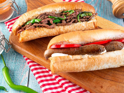 Grilled Oriental Sausage Plain Sandwich