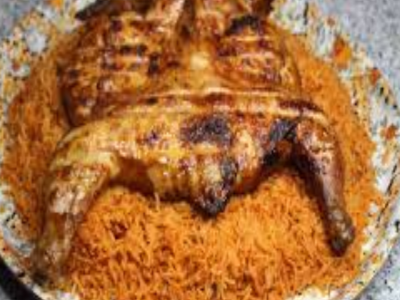 Whole Grilled Chicken With Rice