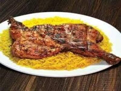 Half Grilled Chicken With Rice