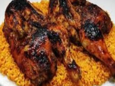 Whole Grilled Chicken With Kabsa Rice