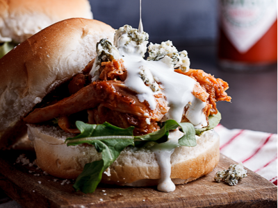 Go Blue Fried Chicken Sandwich