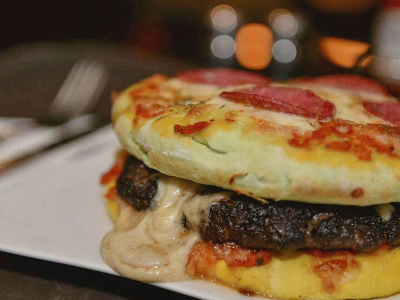 Pizza Burger Meat Sandwich