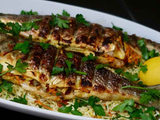 Grilled Grey Mullet Fish Meal With Seafood Soup