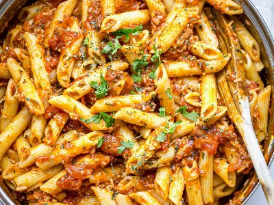 Fasting Penne Arabiata Pasta