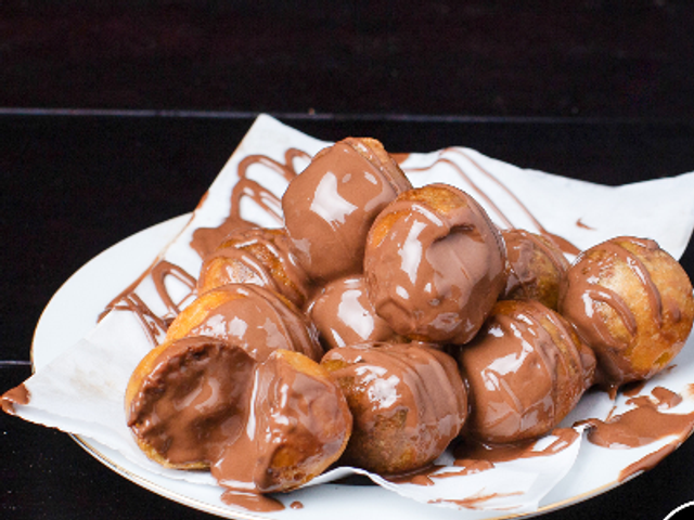 Zalabia Stuffed With Nutella Chocolate
