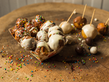 Zalabia Stuffed With White Chocolate