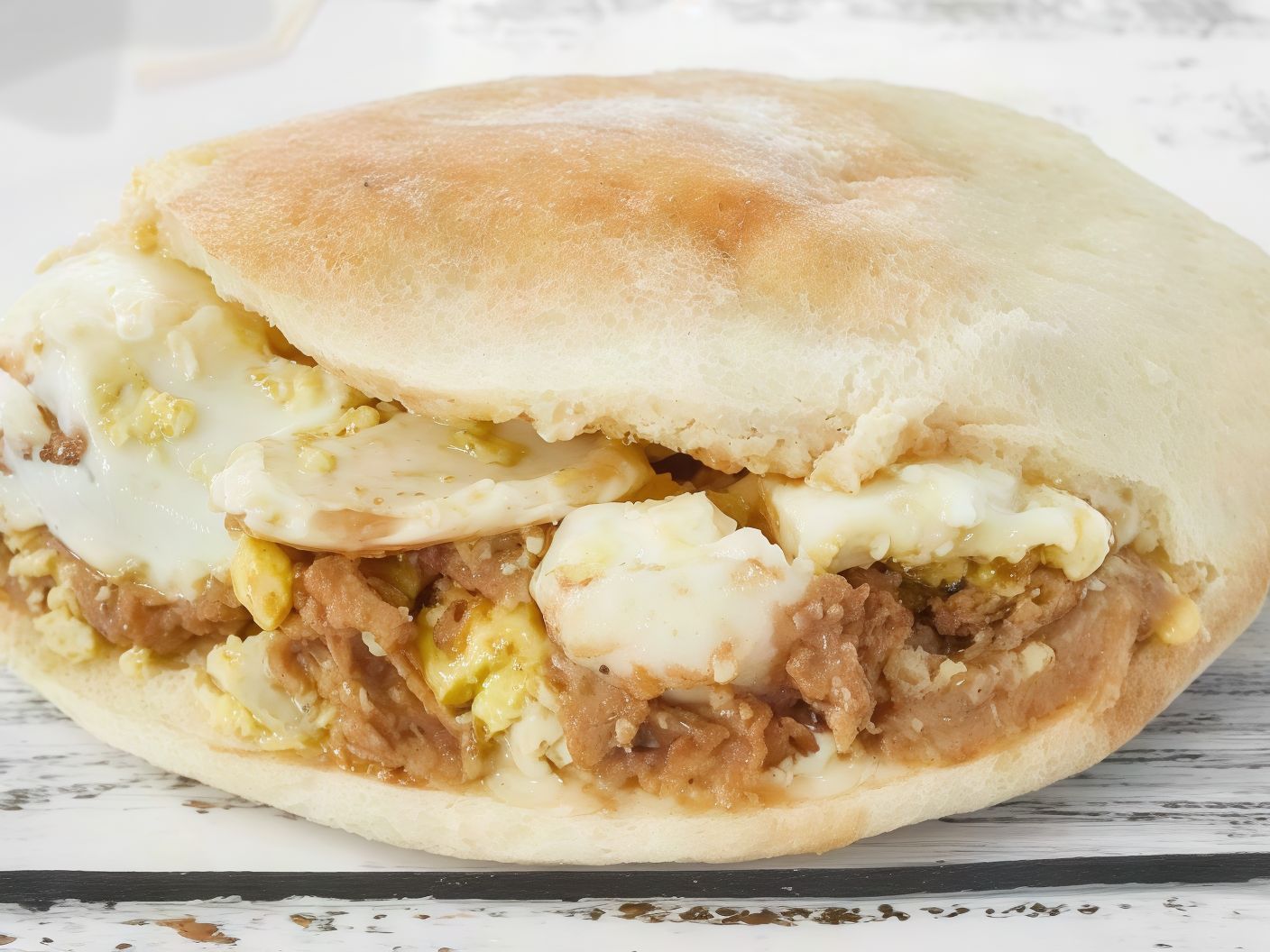 Foul With Fried Eggs Sandwich