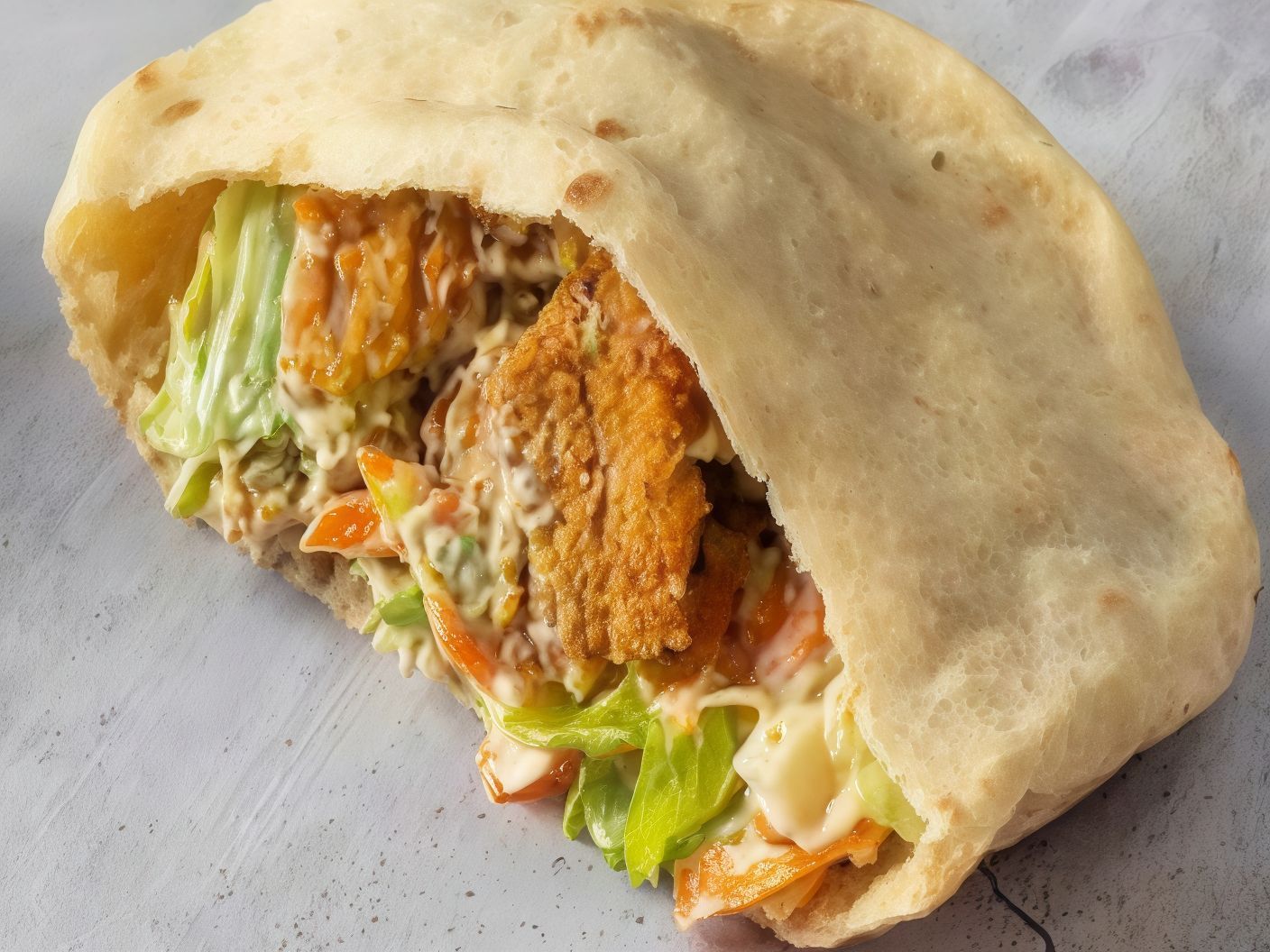 Taamia With Baba Ghannoug Sandwich