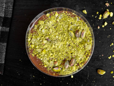 Rice Pudding With Chocolate Nutella And Pistachio