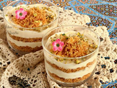 Konafa With Qeshta And Cream Cup