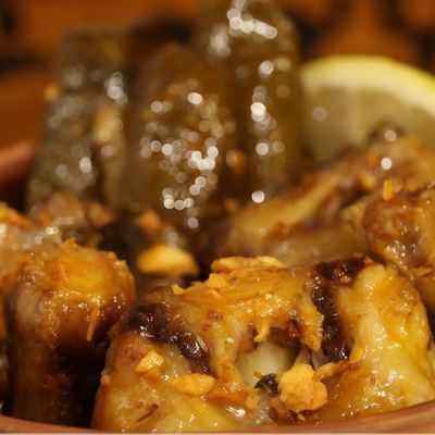 Grape Leaves Casserole With Akkawi