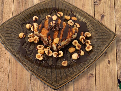 Basbousa With Arabic Ghee And Chocolate And Hazelnut