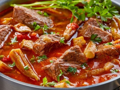 Okra With Meat Casserole