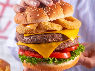 Double Beef Burger Sandwiches