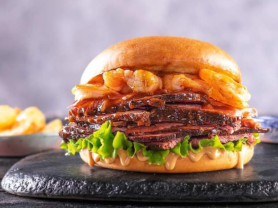 Single Beef Burger Sandwiches