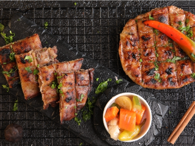 Grilled Baladi Kandouz Meat Hawawshi