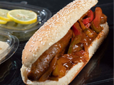 Grilled Oriental Sausage Sandwich
