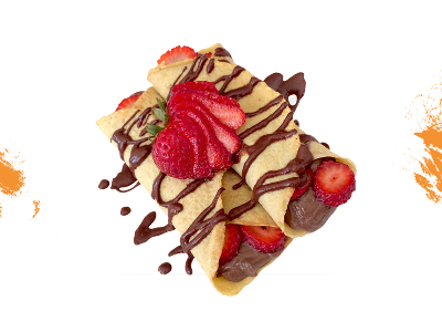 Nutella Chocolate Strawberry Roll
