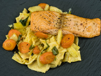 Fettuccine Salmon Pasta
