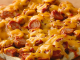 Large Size Hot Dog Pizza
