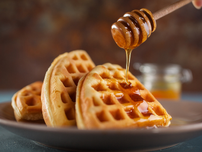 White Honey Waffle