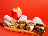 4 Saj Bread Mix Sandwiches