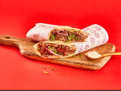 Beef Shawarma Sandwich In Saj Bread