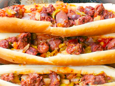 5 Oriental Smoked Sausage Sandwiches