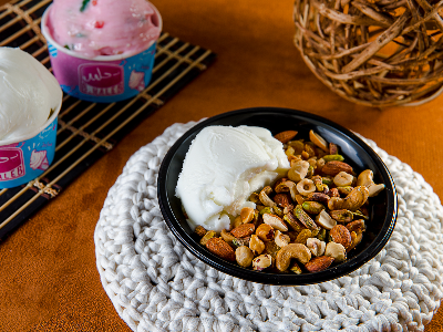 Rice With Ice Cream And Nuts