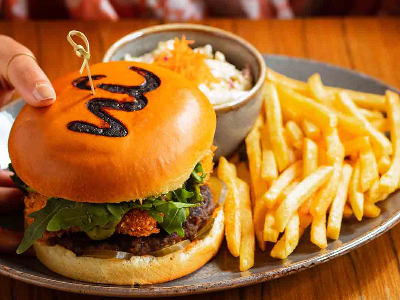 Beef Mozzarella Burger Sandwich