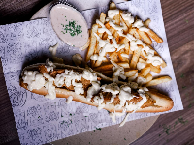 Chicken Strips With Cheese Sandwich