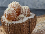Plain Zalabia With White Chocolate With Coconut