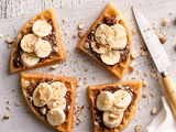 Nutella Chocolate Waffle With Banana