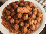 Plain Zalabia With Nutella Chocolate And Lotus Biscuit