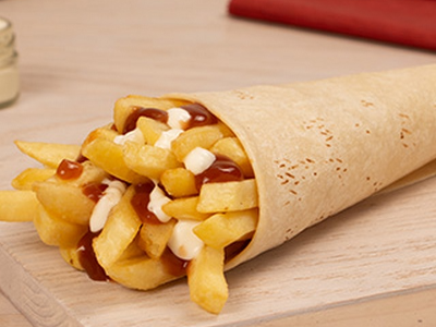 French Fries Wrap Sandwich