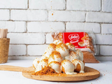 Plain Zalabia With White Chocolate And Lotus Biscuit
