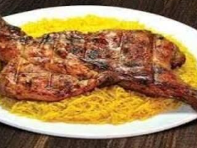 Half Grilled Chicken With Rice