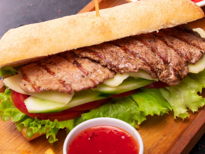 Charcoal Grilled Meat Sandwich